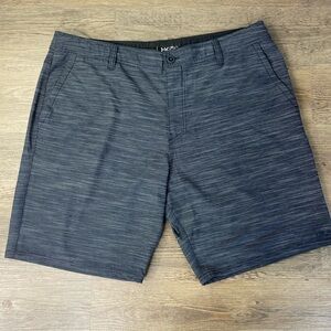 O’Neill Men’s Hybrid Charcoal Black Flat Front Casual Shorts, size 38